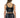 Rock N Rags - "Show You Off" Corset Tank - Black - Faux Leather Square Neck